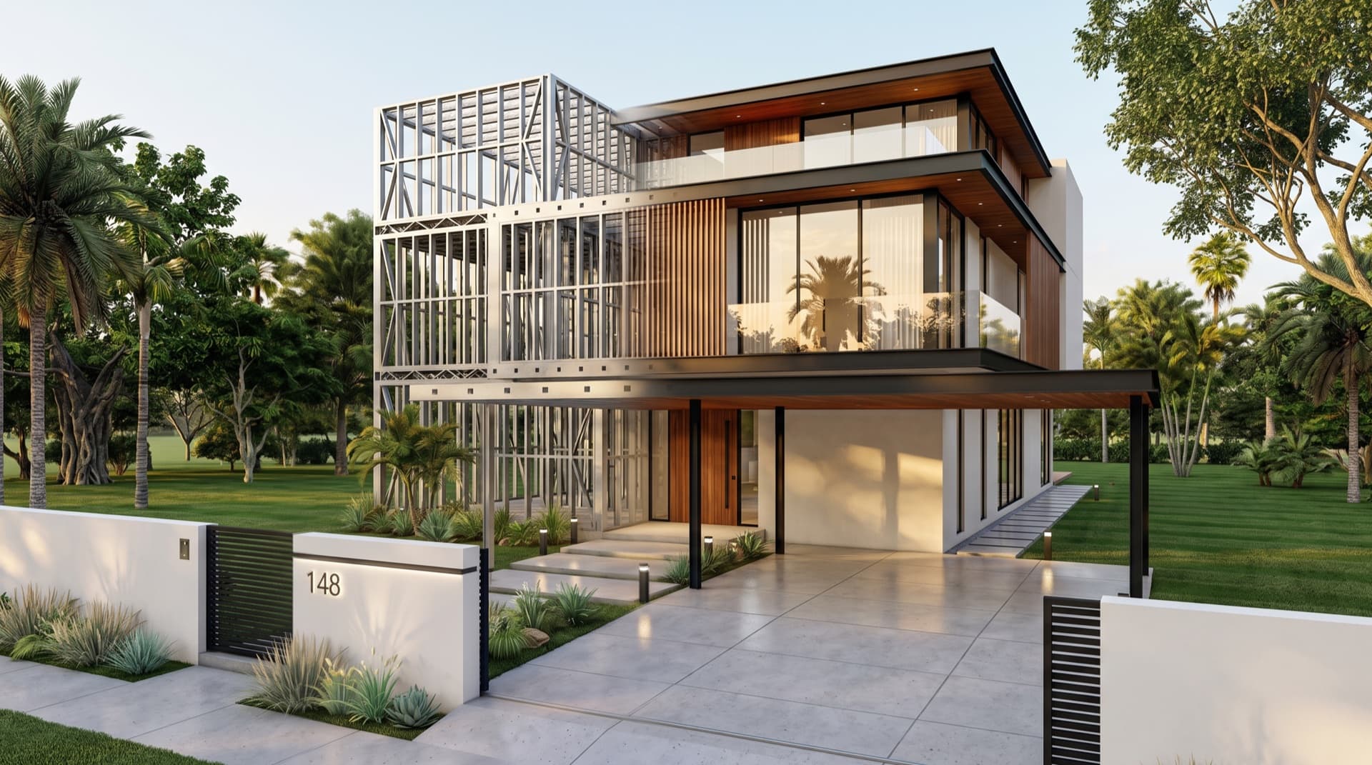 A home framed in Solidhouse Steel light-gauge steel